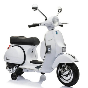 Hot selling Vespa licensed children electric motorcycle kids ride on toys