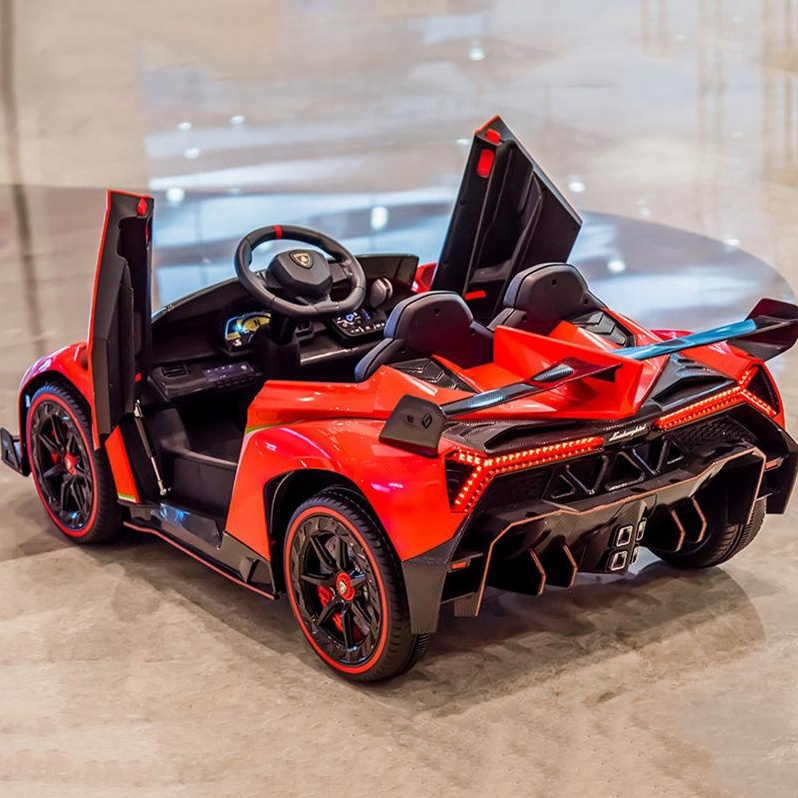 Lamborghini licensed car for child luxury electric two seater ride on toy kid car with R/C electric kids car