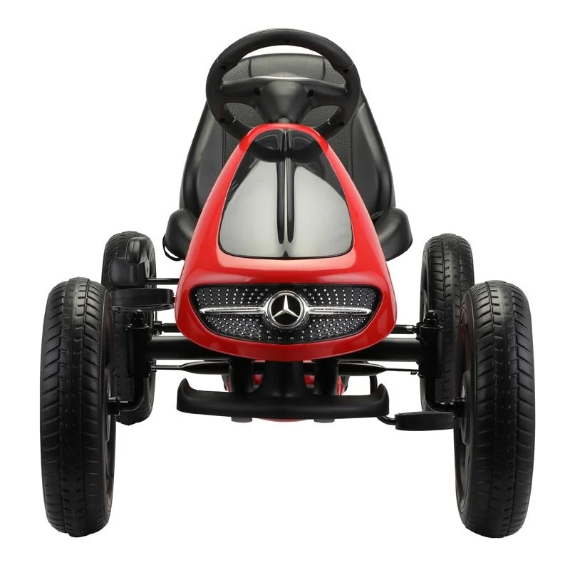 lincesed Kids pedal Go Kart with rubber tires easy-to-operate pedaling toy RED