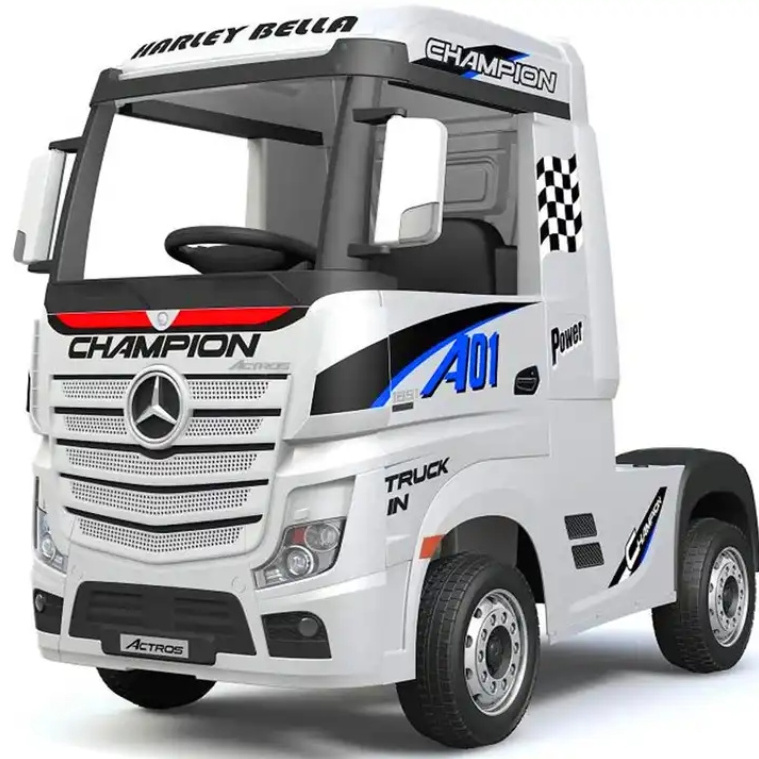 Licensed Mercedes Benz Actros truck ride on car with trailers kids children electric truck