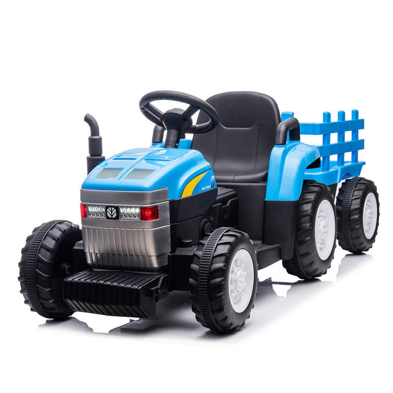 12v Kids licensed Electric Battery Powered farm car ride on Car Blue Electric Truck  Wheels Toy