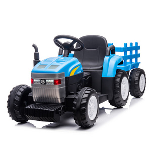 12v Kids licensed Electric Battery Powered farm car ride on Car Blue Electric Truck  Wheels Toy