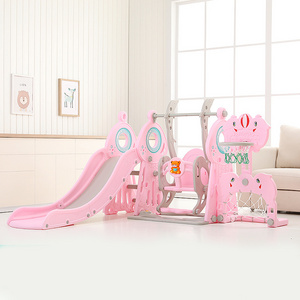 Updated Plastic Kids Toy Indoor Children Baby Slide and Swing Set for Wholesale