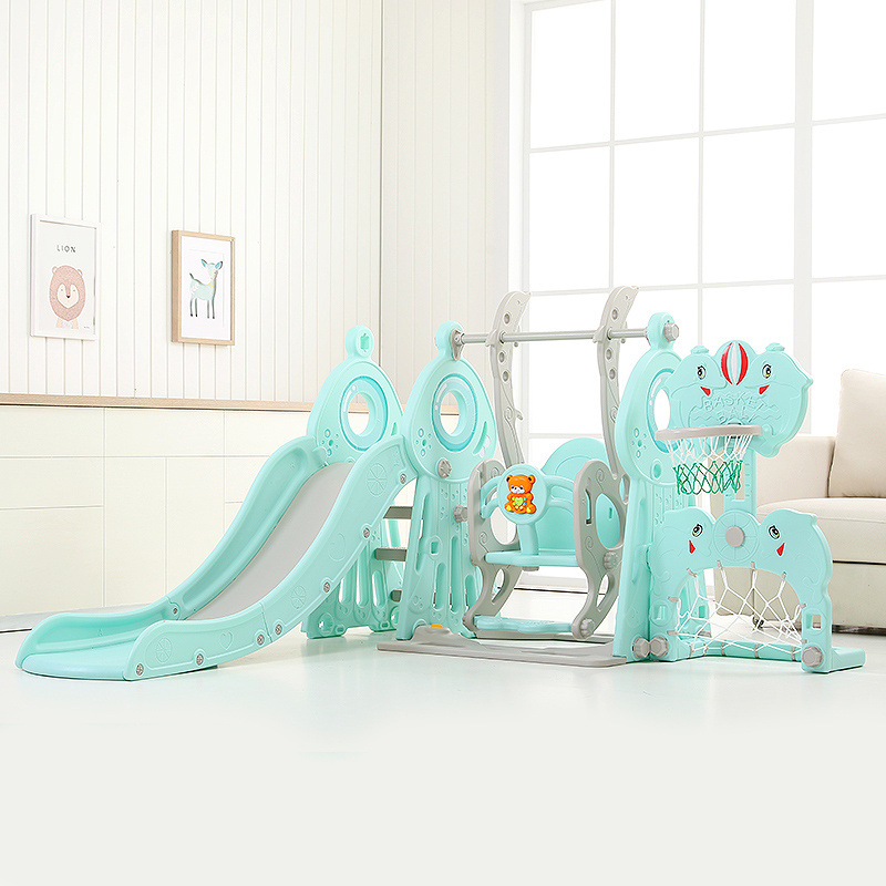 Updated Plastic Kids Toy Indoor Children Baby Slide and Swing Set for Wholesale