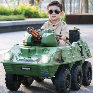 2022 Wholesale high quality ride on car kids electric toy tank riding toy electric tank 12V 6X6 wheels