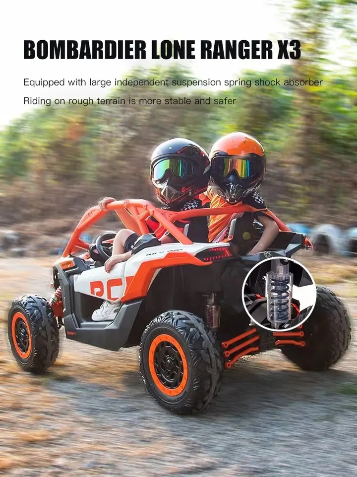 Licensed  UTV ride on 2*24v7ah battery and 4*200w motors ,leather seat and eva wheels for kids to ride