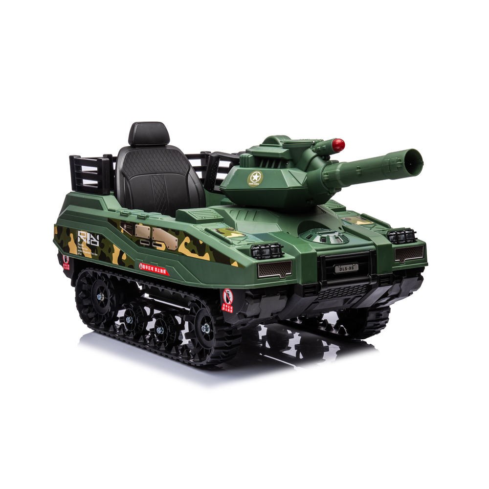 Cool kids ride on car 2.4G remote control tank ride car with light music children battery powered car toy