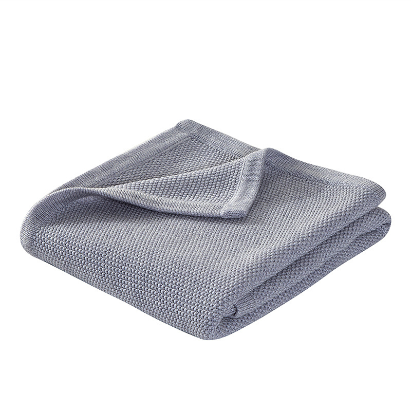 Luxury Super Soft Cashmere Like Merino Wool New Born Baby Shawl Blanket