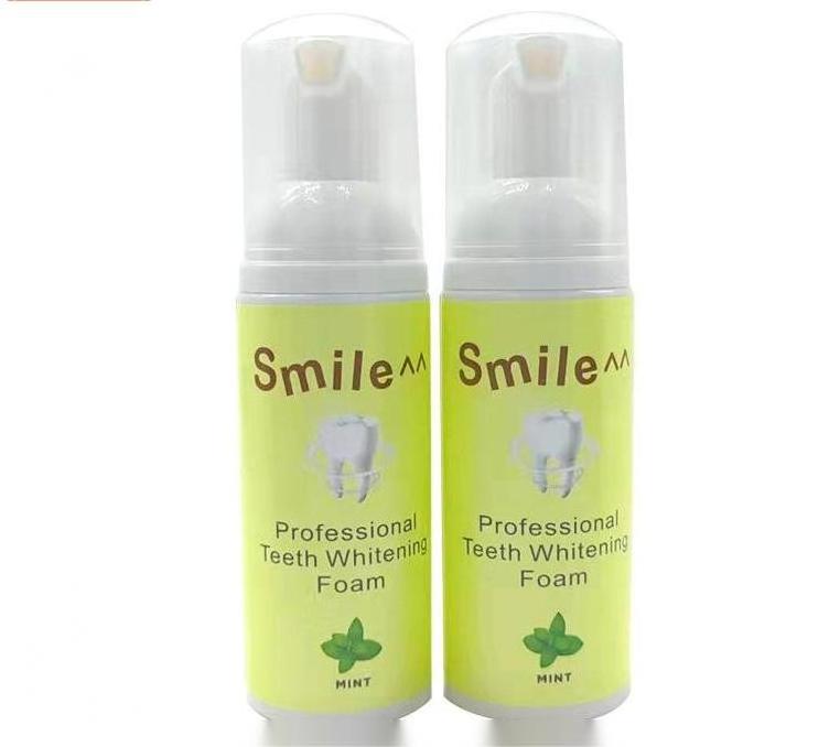 custom logo OEM blue tube Coconut shell activated tooth cleaning whitening mousse mint flavor foam carbon charcoal toothpaste