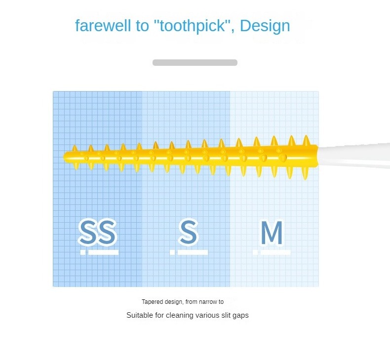 custom logo 10 20 30 pcs box Soft silicone toothpicks I shaped Ended Rubber denture orthodontic interproximal interdental brush