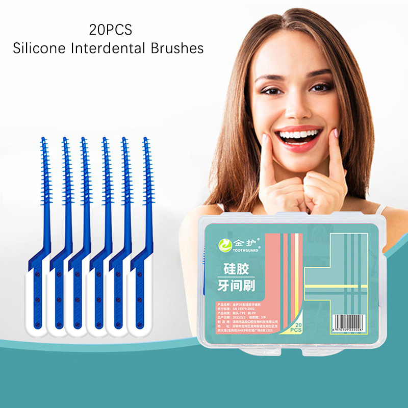 Portable Home hotel 20pcs box oral care PP Tooth Sticks interdental brush Braces Cleaning Dental floss Toothpicks