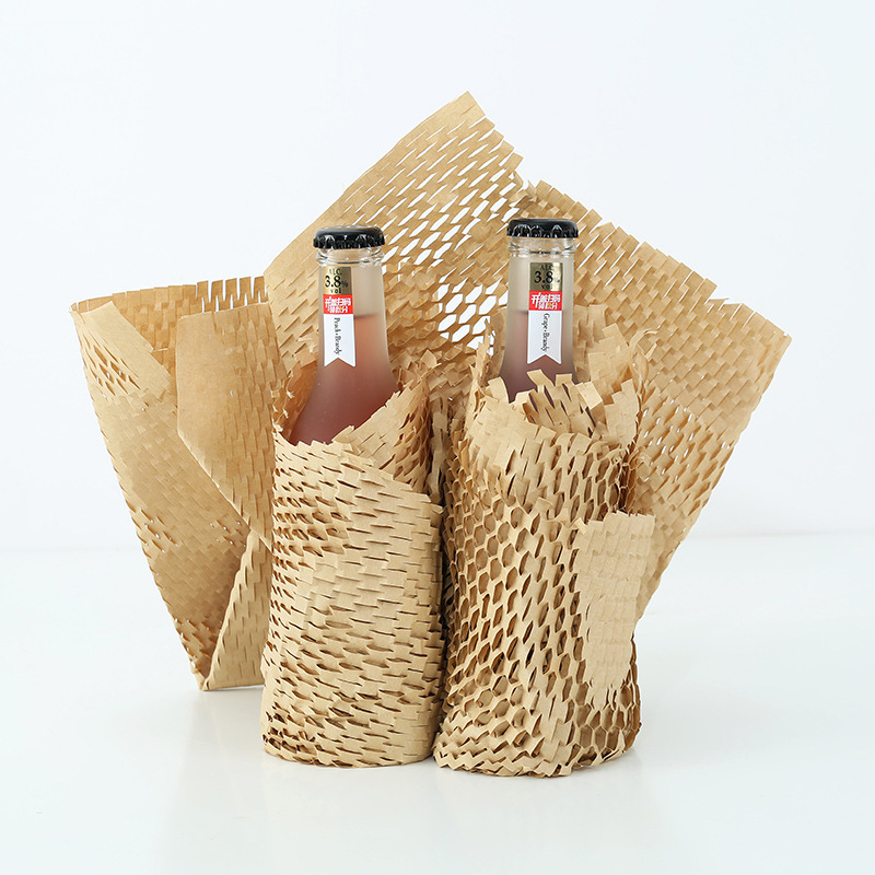 Eco Friendly Honeycomb Kraft Paper Roll | Honeycomb Cushion Paper Wrap