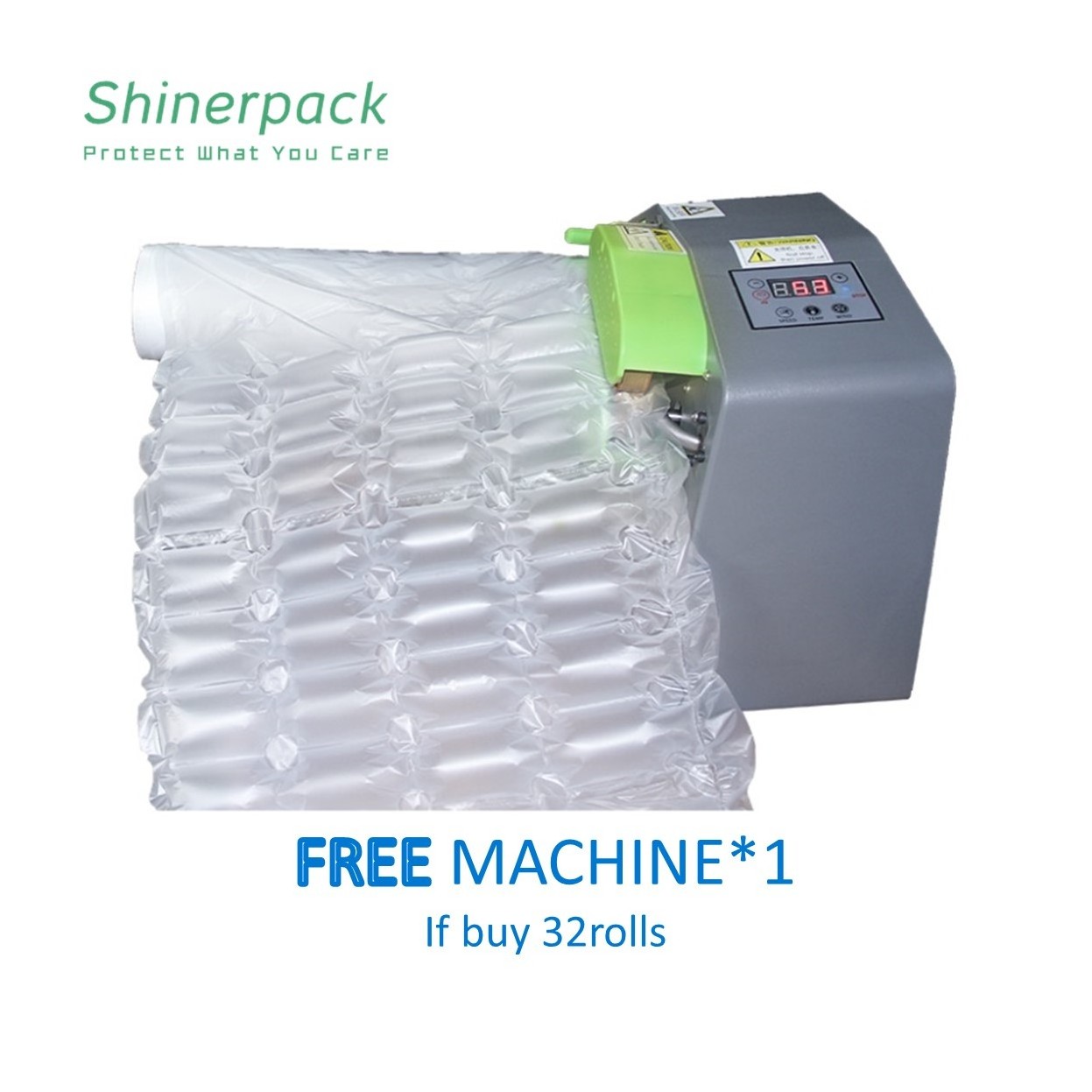 Factory Best Price Mini High Speed Packaging Bubble Film Pillow Bag Roll Packing Materials Air Cushion Machine