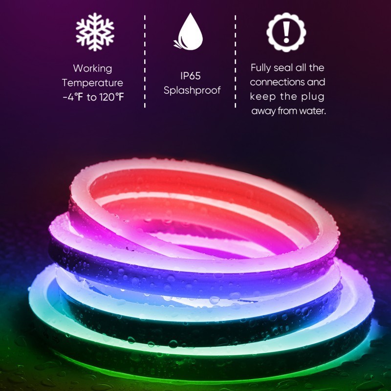 Popular Flexible Led Neon Light Rope With SMD5050  Indoor And Outdoor Decorative Rgb Light