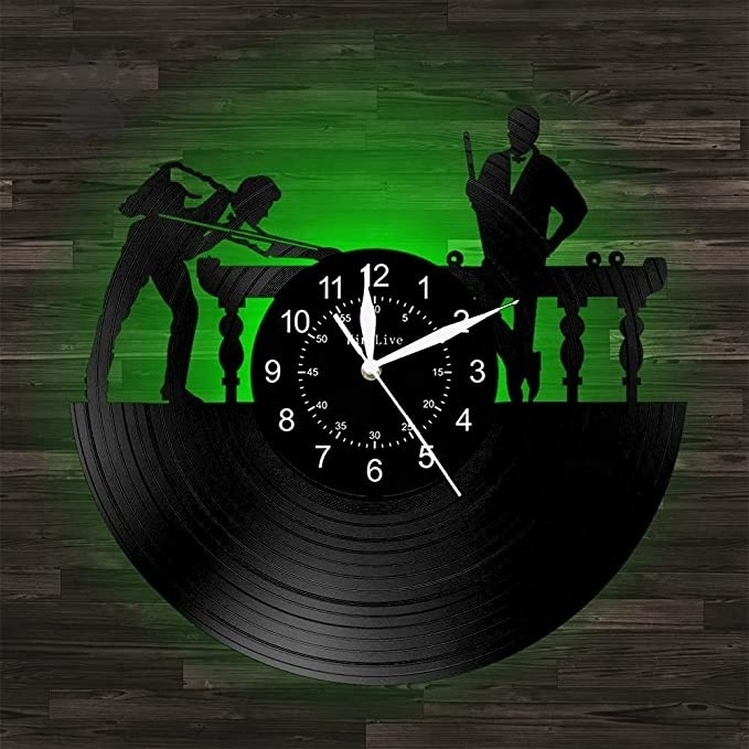 Vinyl Record LED Wall Clock With Remote Control Super Heroes Clock Wall Watch Home Decor Mario Anime Clock Gift For Christmas