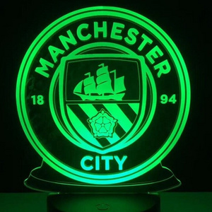 Football Gifts Night Light Soccer 3D Desk Lamp 7 Color Changing Decoration Football Clubs Barcelona Birthday for Boys Girls LED