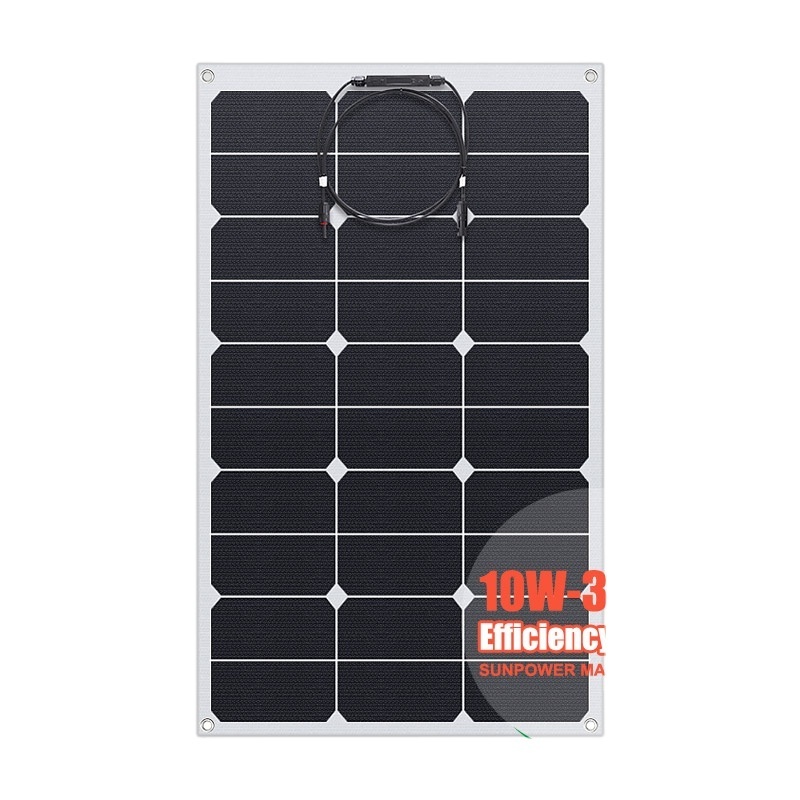 ETFE Monocrystalline Solar Panel 12V 50W 100W 120W 200W Semi Flexible Solar Panel for Tent Truck RV Camping boat