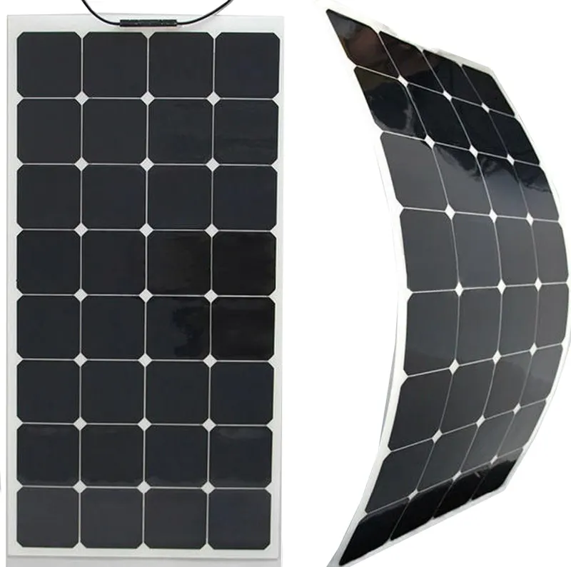 Paneles Solares Semiflexible 18v 160w 170w Mono Solar Panel Flexible Solar Panel 150watt 160watt 170watt