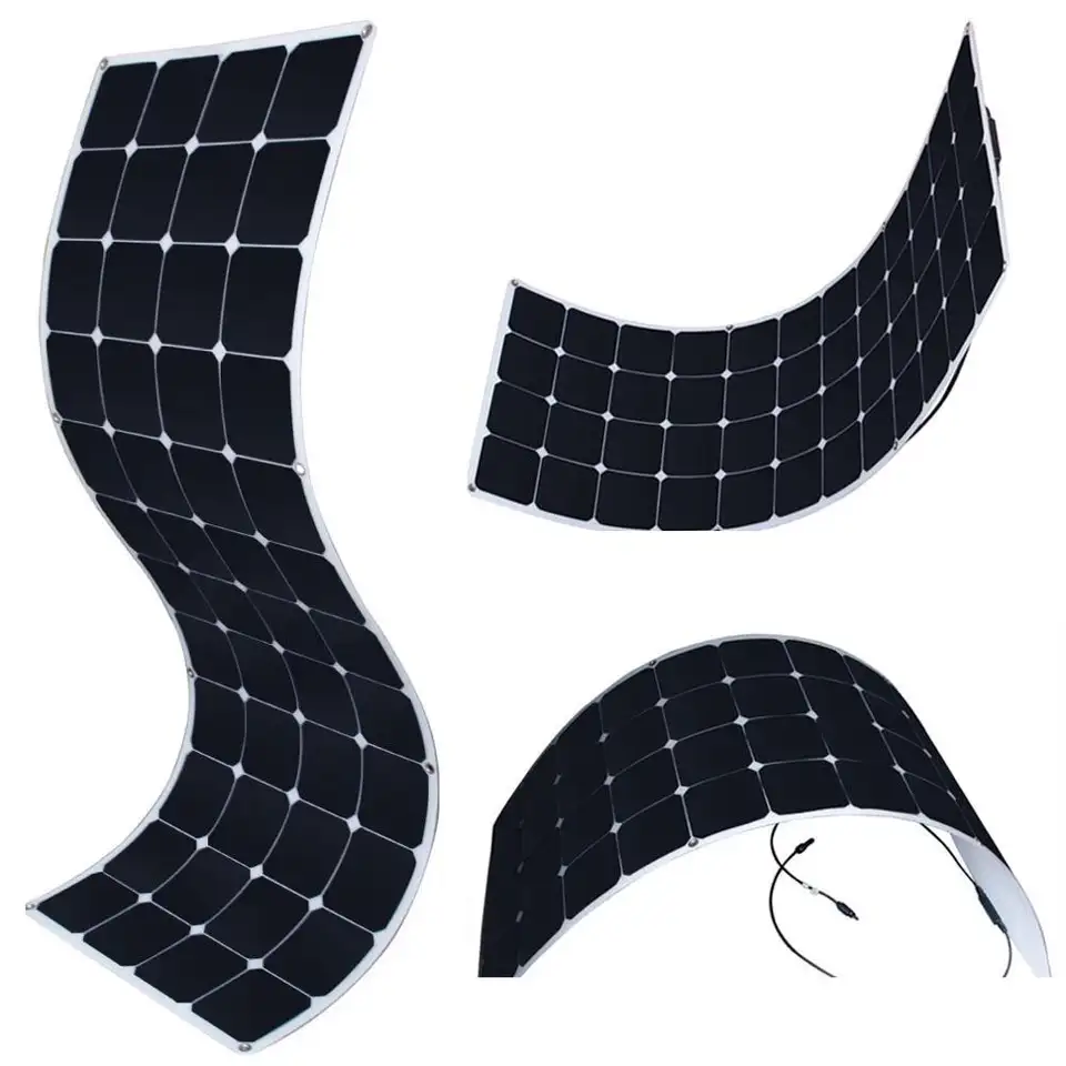 Paneles Solares Semiflexible 18v 160w 170w Mono Solar Panel Flexible Solar Panel 150watt 160watt 170watt