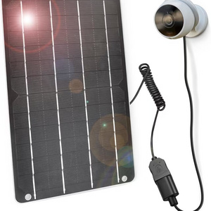 5W 6V 12V portable outdoor solar panel for hunting trai camera with battery 6000mah for Security Cameras solar panel charger