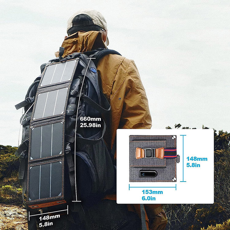 Hiking solar panel 5V USB type-c DC solar charger 14w 21w 28w solar panel charger