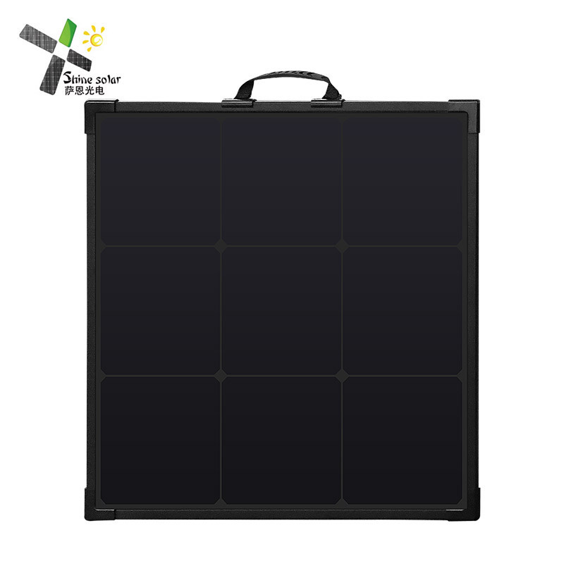 Wholesale price solar foldable panel portable 100w 150w ibc cell folding solar panel suitcase for outdoor camping power station