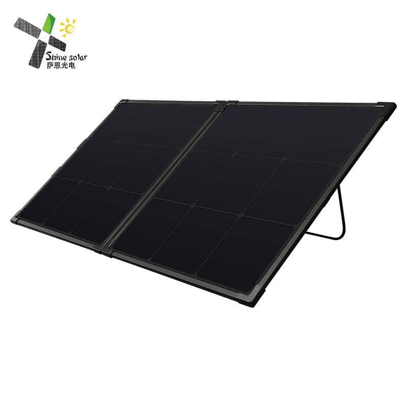 Wholesale price solar foldable panel portable 100w 150w ibc cell folding solar panel suitcase for outdoor camping power station