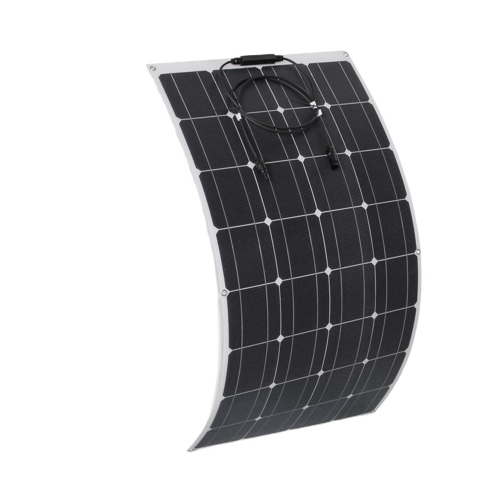 ETFE Monocrystalline Solar Panel 12V 50W 100W 120W 200W Semi Flexible Solar Panel for Tent Truck RV Camping boat