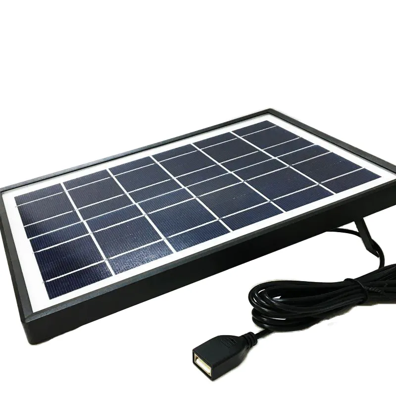 Solar Charger Portable Multi Function Plastic Case 6v 6w Mini Solar Panel For Outdoor Charging Mobile Phone