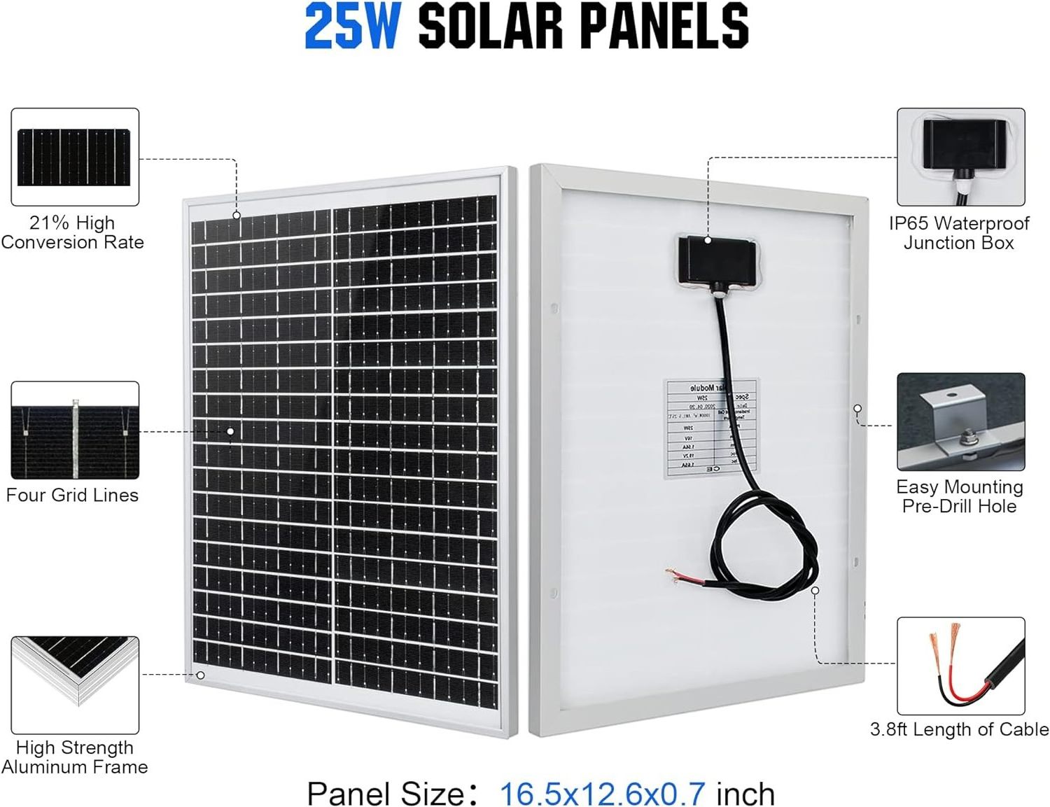 Small Size Mini Solar Panel 100W 6V 12V 18V Solar Panel 10W 20W 30W 40W 50W 150W Watt Custom Panel Solar For Outdoor Home