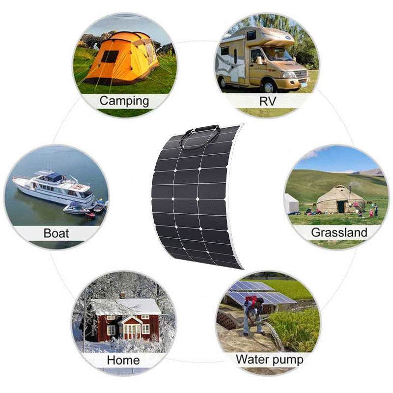 Hot sale 120w solar panel flexible Sunpower ETFE marine solar panel 100W flexible solar panel for RV boat yacht