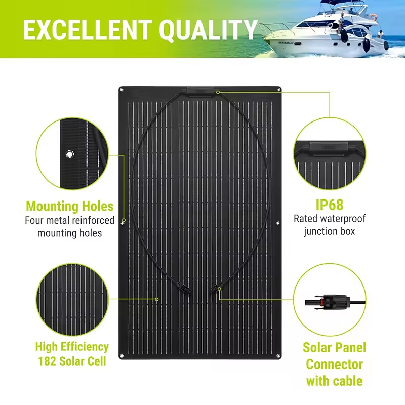 Good price flexible solar panels 150w 12v thin film photovoltaic Solar Panel 100w 200w 300W  solar battery charger for home use