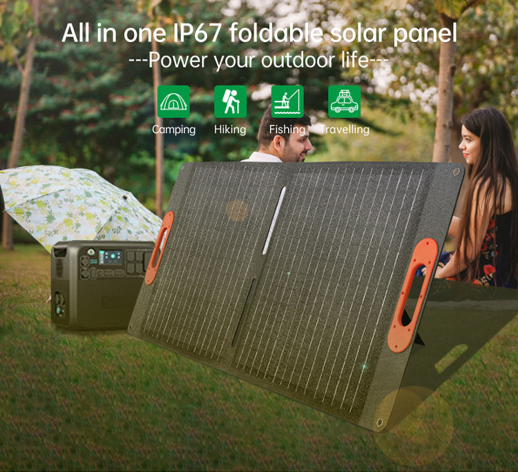 Factory direct 400W 200W 100W 12V folding solar panel kit 100 watt solar panel portable charger for portable power station