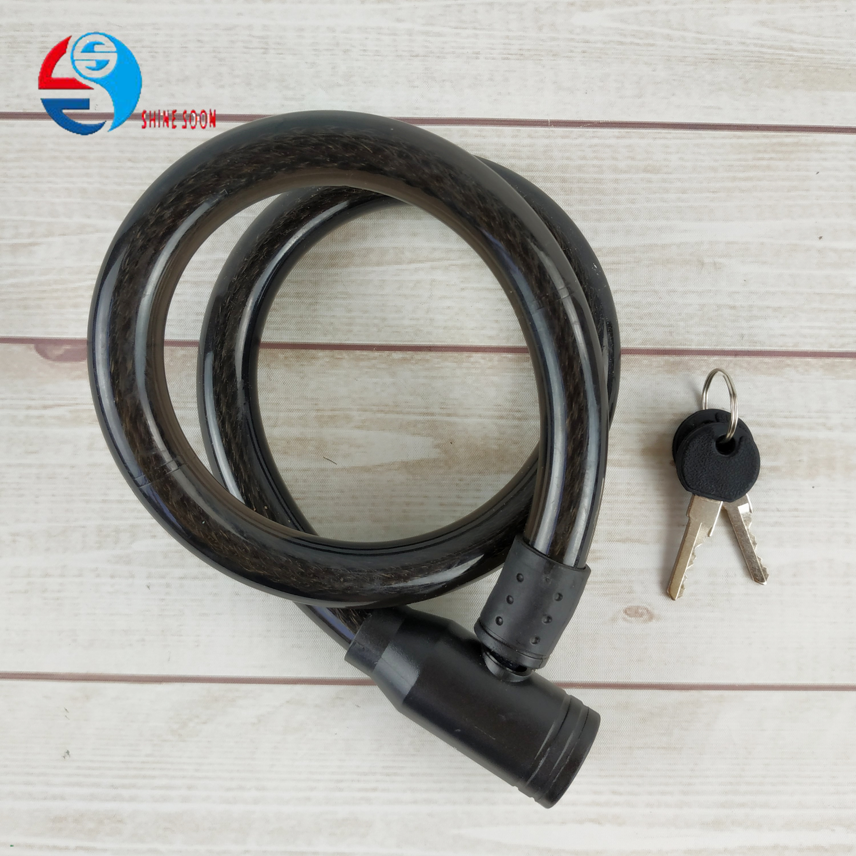 Folding Bicycle Cable Lock Security Accessories For Bike&Motorcycle Portable Bikelock with Keys