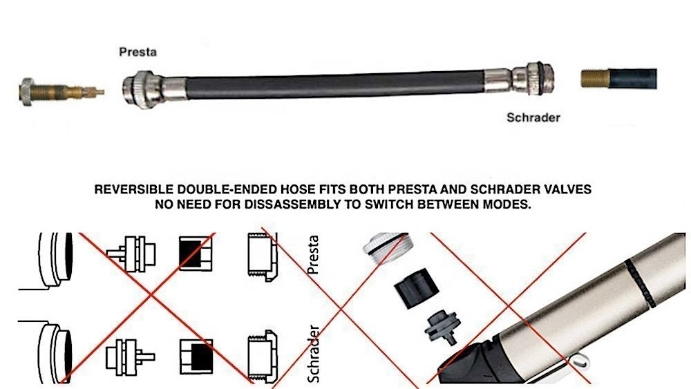 portable Presta and Schrader Valve mini tire inflator 120 psi steel co2 airbag inflator bicycle bike tire inflator