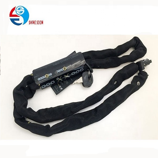 bike accessories chain lock bike anti bicycle lock Anti drill anti theft nylon fabric cover extra flexible chain bike lock