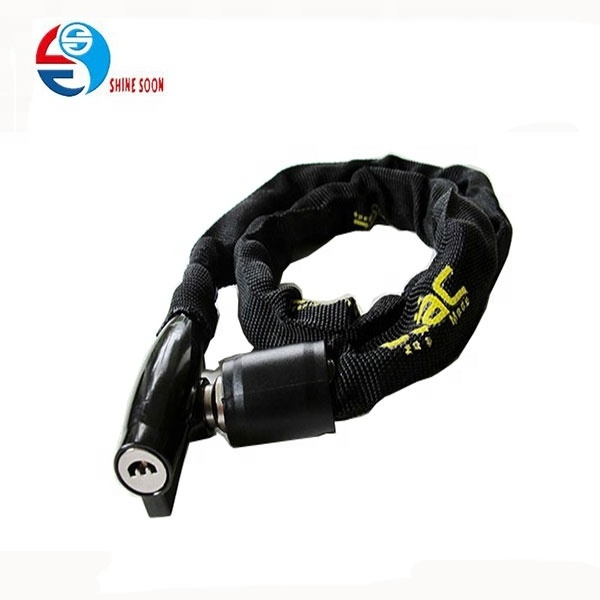 bike accessories chain lock bike anti bicycle lock Anti drill anti theft nylon fabric cover extra flexible chain bike lock