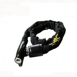 bike accessories chain lock bike anti bicycle lock Anti drill anti theft nylon fabric cover extra flexible chain bike lock