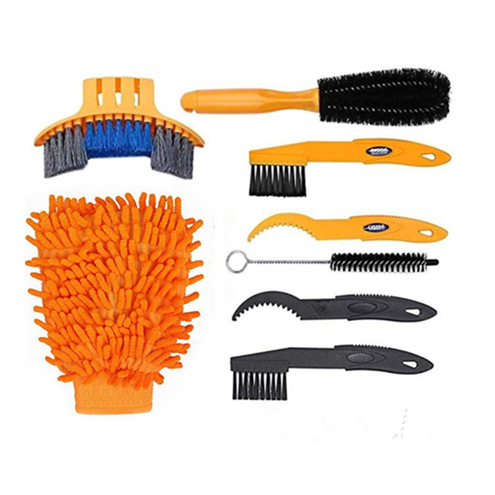 8 in 1 Bicycle Cleaning Tool Brush High Quality Hot Selling Bicycle Accessories Tool Cleaning Sets