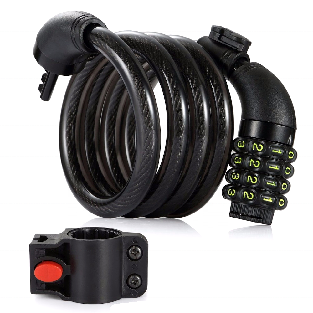 4-digit Combination Wire Cable Lock For Bicycle Safety Road Mountain Cycling Bike Cable Lock