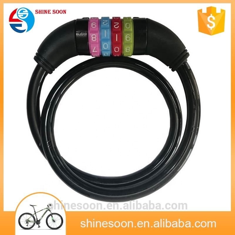 Wholesale strong and high security bicycle wheel lock/ colorful bike locks bicycle combination lock