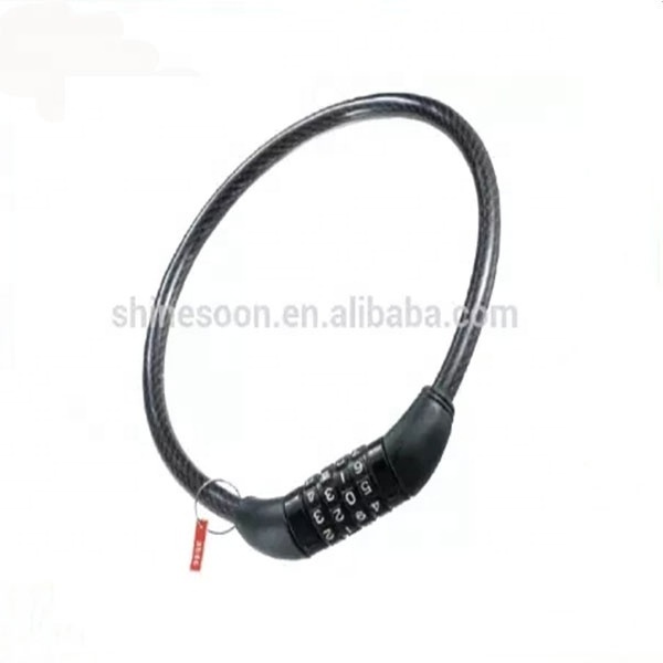 Wholesale Solid Color Bicycle Cable lock 4 Digits Combination Bike Lock Plastic Head Bicycle Lock