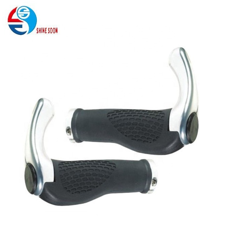 bicycle parts 135mm bicycle rubber hand grip bike parts ergonomic grips two sides locking plastic rubber bike grips