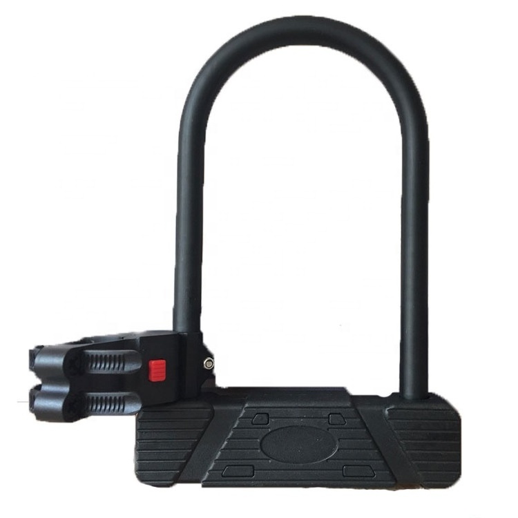 12mm Hardened Steel U Shackle Quality Steel u lock bike lock Type Black With Bracket Holder Security Burglar-proof Bicycle Lock