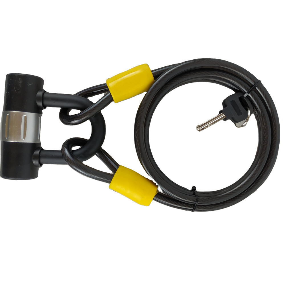 China Manufacturer Superior Quality Bicycle Accessories Cable+U Lock With Cable Pad Lock