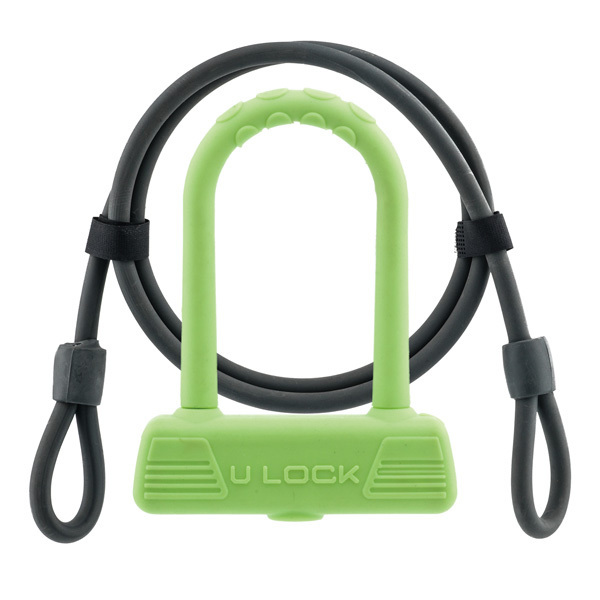 Silicone Bicycle U Lock with Cable High Quality Foldable Cable Lock & U Lock Lengthened bike security Candy Color Bikelock