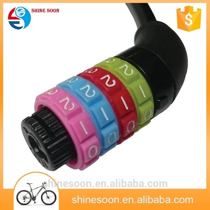 Wholesale strong and high security bicycle wheel lock/ colorful bike locks bicycle combination lock