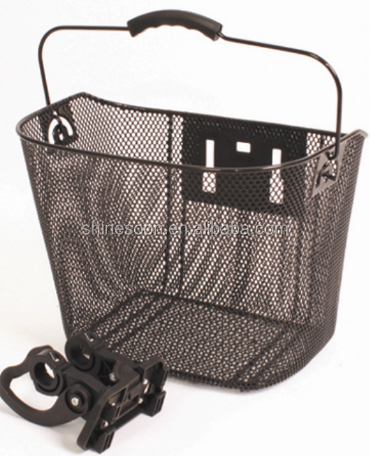 Black Mesh Quick Release black front basket for Bicycle Bike Cycling