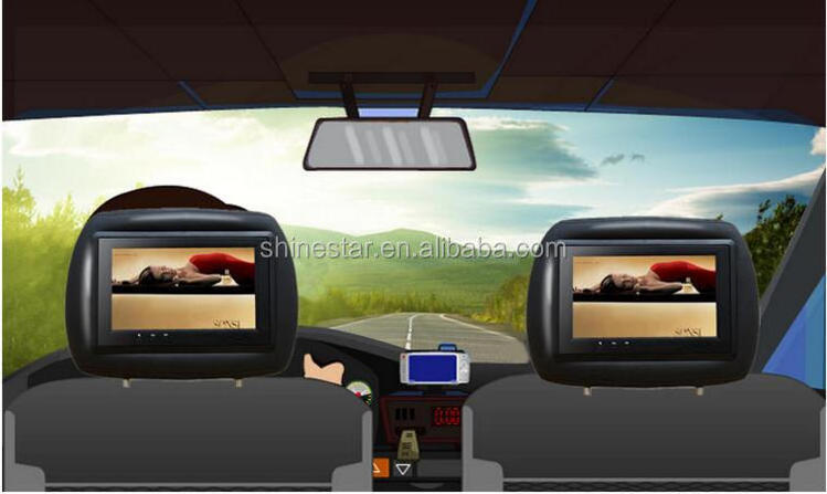 9 inch cab taxi LCD signage advertising 3G 4G Android player headrest monitor