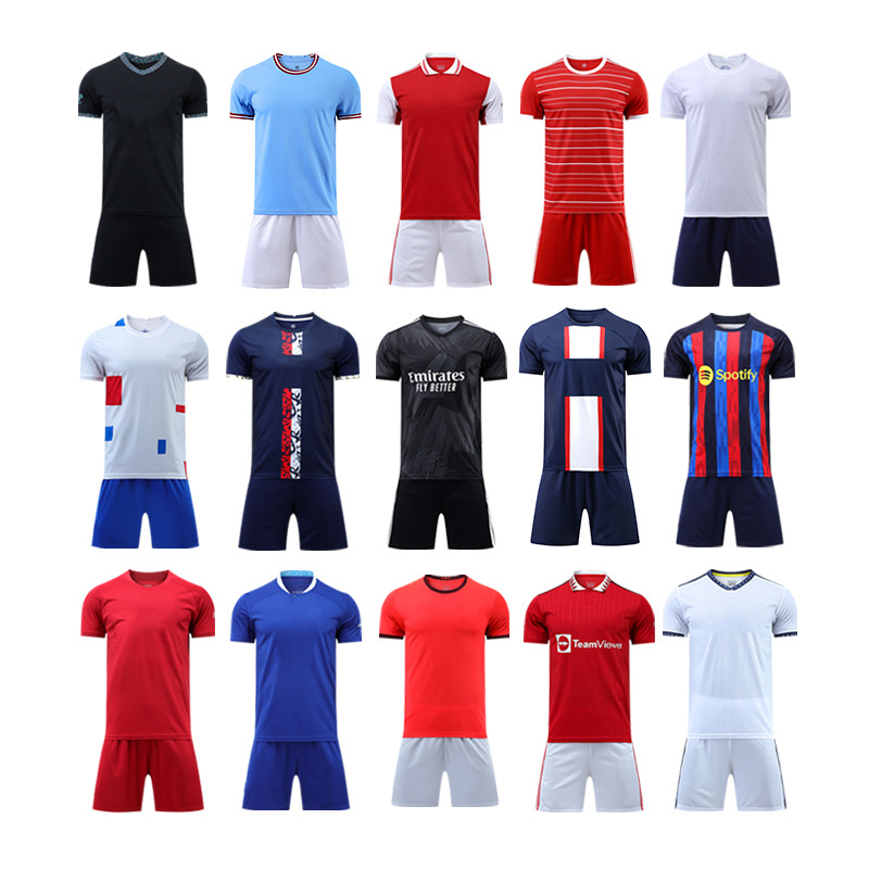 Popular Soccer Jersey customized quick dry Football jersey set with High Quality and Cheap Price